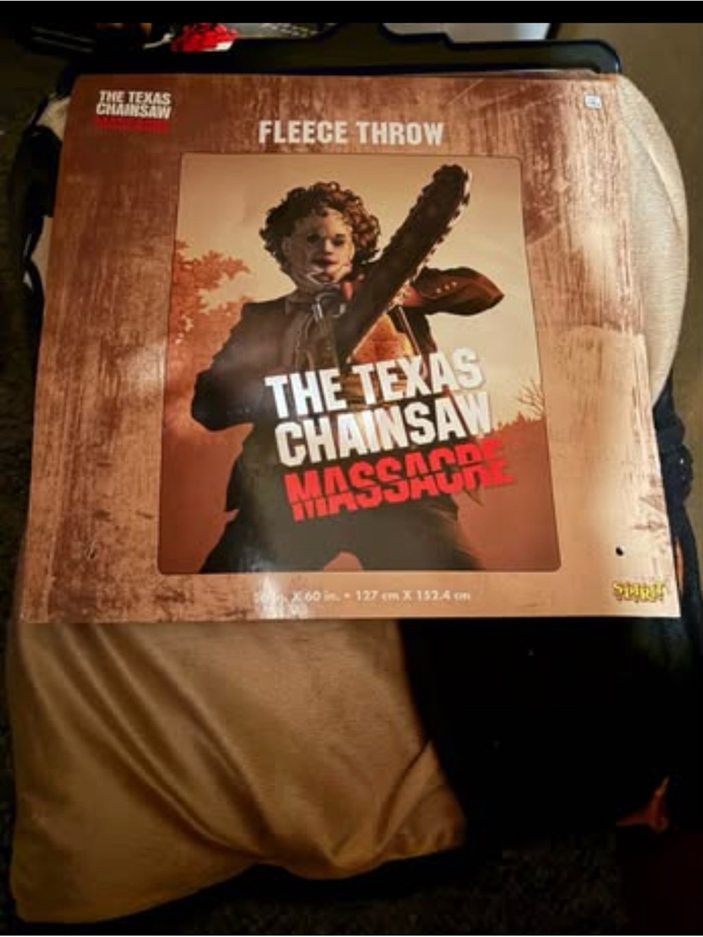 Fleece throw thick the Texas chainsaw massacre brand new horror blanket gift